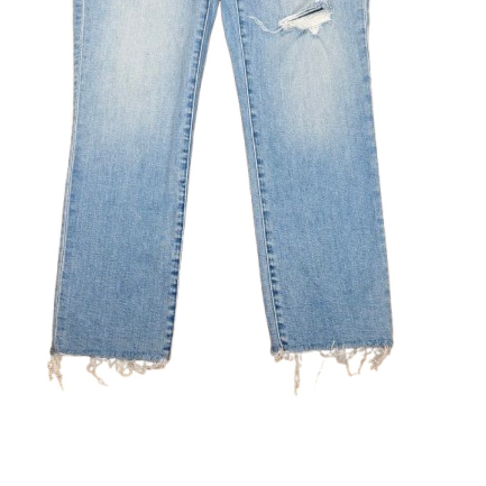 Madewell The Perfect Vintage Straight leg High Rise Diztressed Jeans Sz 30 - Picture 6 of 11